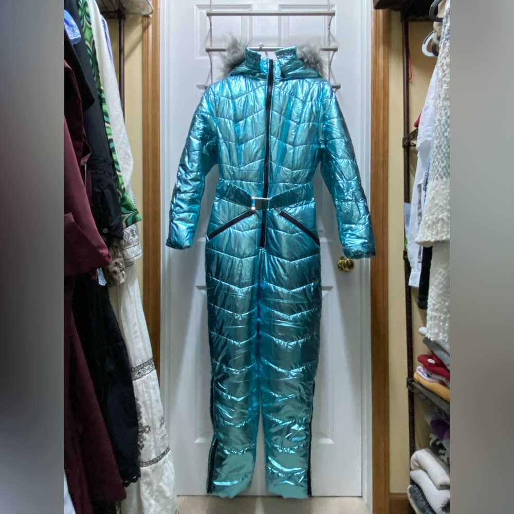 Small Blue Metallic SnowSuit.